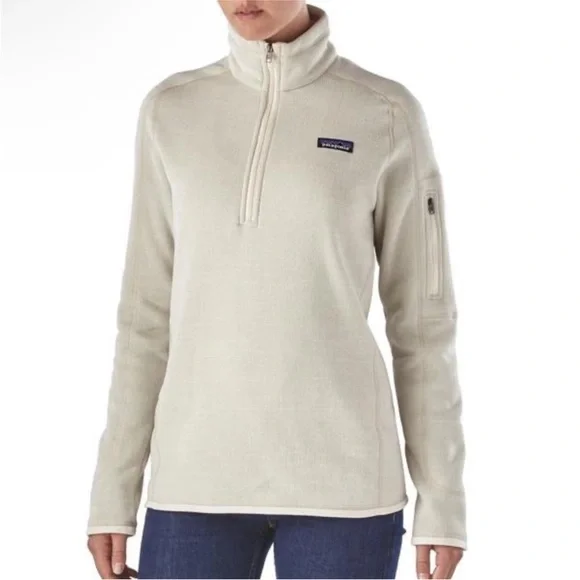 Patagonia Better Sweater 1/4-Zip Raw Linen Ivory Small - Picture 8 of 8